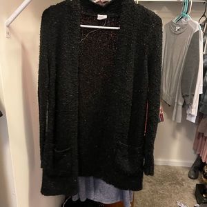 Black cardigan